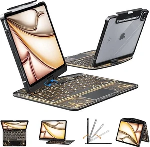 KARTICE 360° iPad Keyboard Case w/ Backlight & Trackpad – Air & Pro 13" - Picture 1 of 6