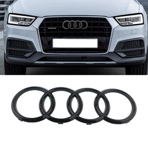 1x Ringe Für Audi A3 A4 A5 Glanz Schwarz Kühlergrill Vorne 285x99mm Emblem - Bild 1 von 1