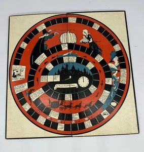 Antique Cinderella Board Game Dual Sided Board Only 1923 Noble & Noble NY RARE - Picture 1 of 14