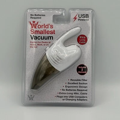 Desk Vacuum Cleaner World's Smallest Collectible Vacuum new/sealed - Image 1 of 4