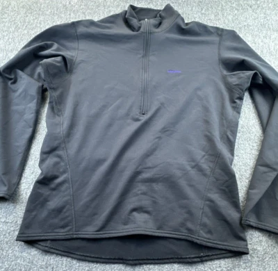 Pullover Patagonia para mujer grande negro manga larga ciclismo atlesiure 1/2 cremallera EE. UU. Foto 1 de 4