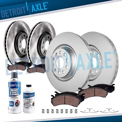 Rotores de freno de disco delanteros traseros pastillas de freno de cerámica 10 piezas para Volkswagen Atlas 2018 Foto 1 de 4