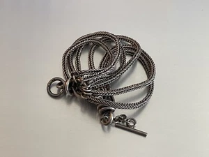 925 BJC Samuel Benham Balinese 8" Bracelet Multi Strand Toggle Clasp - Picture 1 of 3