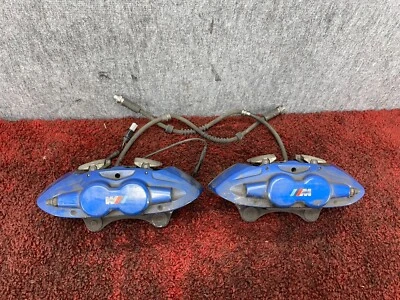 BMW F22 F30 F32 F36 FRONT M-PERFORMANCE BREMBO BRAKE CALIPERS BLUE SET OEM 59K - Image 1 of 4