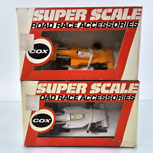 Vintage COX Super Scale McLaren & Eagle Indy 1:32 Slot Car SET 3501 3502 NOS NEW