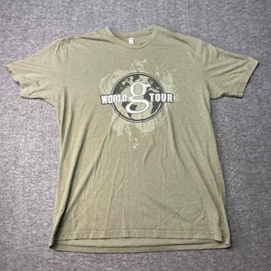 Garth Brooks World Tour Mens XL T Shirt Olive Green Graphic Music Trendy Flaw - Picture 1 of 8