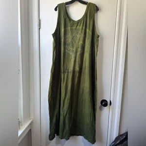 The Mountain Green Sleeveless Scoop Neck Maxi Sundress - Picture 1 of 8
