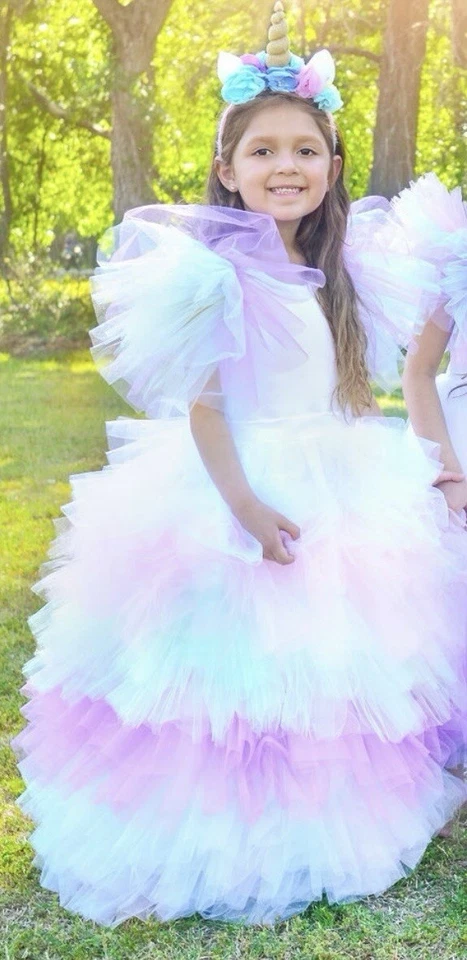 Тюль балетной фантазии принцесса девочек размер 5/6 ручной работы платье - Изображение 1 из 4