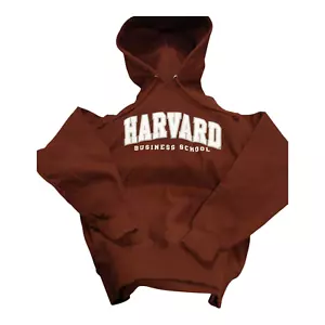 Harvard University Pullover Hoodie Size M Red Burgundy Cotton Stretch Ivy League - Picture 1 of 3