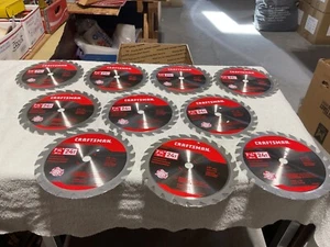 CRAFTSMAN CMAS272524 BRAND NEW LOT OF 10 CARBIDE CIRCULAR SAW BLADES 24T - Picture 1 of 1