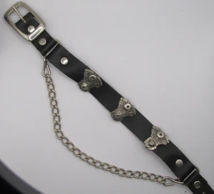 BIKER V-TWIN MOTOR LEDER SILBER STIEFELKETTE. BC03VT. NEU - Bild 1 von 2