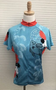 PRIMAL Wear Women’s Japanese Koi Design Cycling Jersey Teal Short Sleeve L - Bild 1 von 9