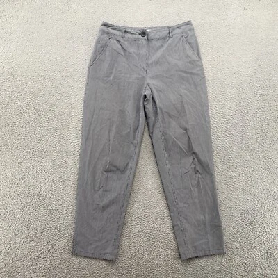Pantalones de vestir Talbots para mujer elásticos a rayas gris frente plano talla 6 Foto 1 de 4