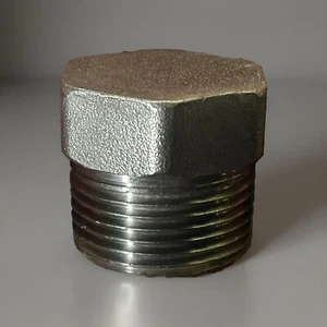 ๐ฅ 1" 150# Threaded (NPT) Hex Head Plug 304 Stainless Steel Fitting SS130641304 - Picture 1 of 4
