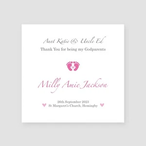 Personalised Handmade Godmother/Godfather/Godparents Card - Godson, Goddaughter - Picture 1 of 5