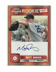 Red Sox Matt Barnes autógrafo novato RC 2011 CONTENDERS 2018 BOSTON WORLD SERIES - Imagen 1 de 1