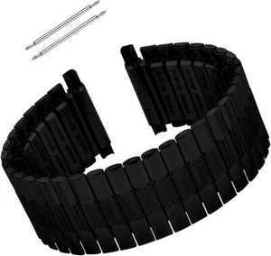 Blekon Stainless Steel Stretch Watch Band 16-23mm Lug No-Clasp Strap + Extra Lin - Picture 1 of 22