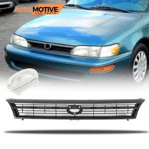 For 1993-1997 Toyota Corolla AE101 AE100 Front Bumper Grille JDM With Logo Black - Picture 1 of 12