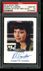2010 Star Trek Autograph Musetta Vander as Derran Tahl Limited Auto PSA 10 - Picture 1 of 2