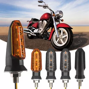 2pcs Motorcycle Turn Signals LED Universal High Bright Indicators Flashing Light - Picture 1 of 15