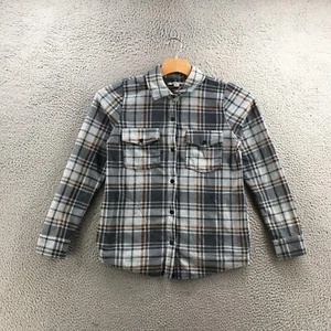 O'Neill Button Up Shirt Top Womens S Grey Multicolor Plaid Casual Long Sleeve - Picture 1 of 18