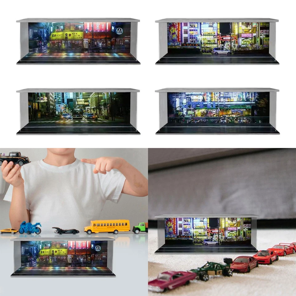1:64 Scale Parking Lot LED Display Case Backdrop Container Simulation Street - Image 1 of 1