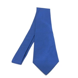 BURBERRY Grid pattern Necktie Suit Necktie silk blue - Picture 1 of 9