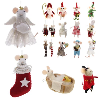 Filz Maus Filzmaus Weihnachten Christbaum Schmuck Anhänger mausige Dekoration - Bild 1 von 3