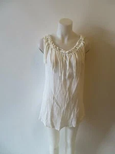 WOMENS EBERJEY COTTON WHITE TOP SIZE SMALL - Picture 1 of 8