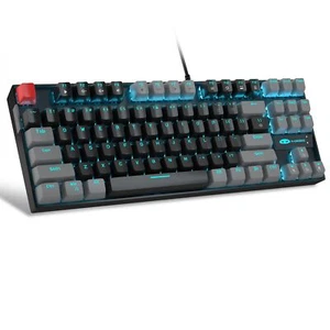 75% Mechanical Gaming Keyboard with Red Switch LED Blue Backlit Keyboard 87 K... - Picture 1 of 9