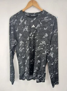 ADIDAS Techfit All Over Camo Training Long Sleeve Multi T-Shirt Men's XL Tight - Picture 1 of 8