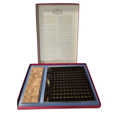 Vintage Scrabble RSVP 3D Crossword Game 1969 2 Sided Wood Letter Cubes Complete - Image 1 of 4