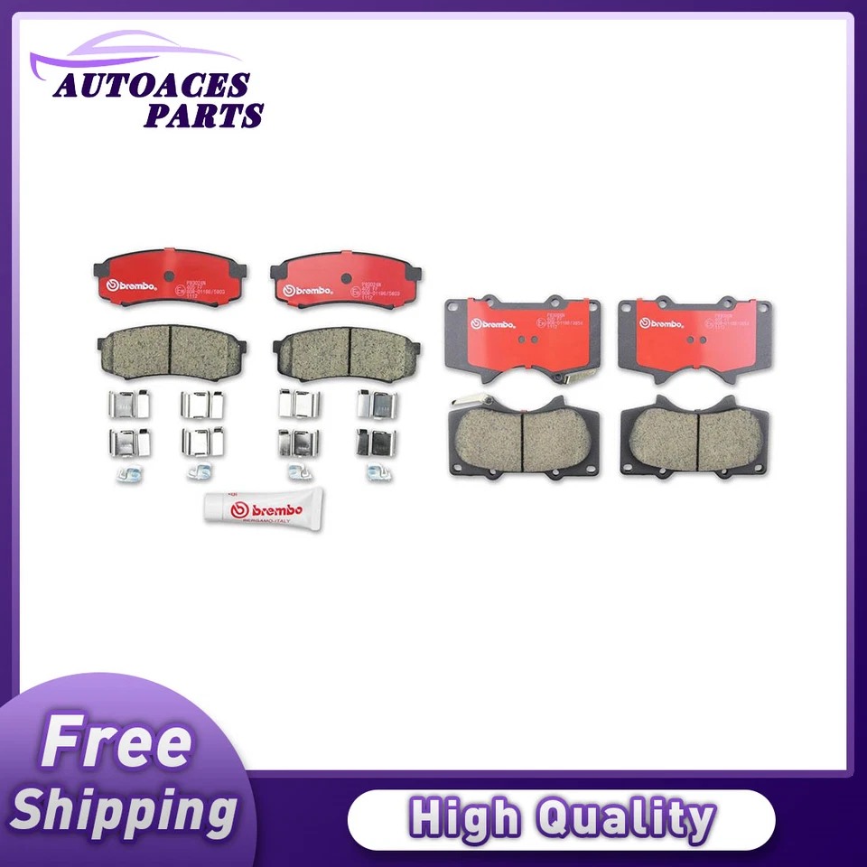 Front & Rear Brembo Ceramic Brake Pads Set Set For 2003-2009 Lexus GX470 - Image 1 of 4