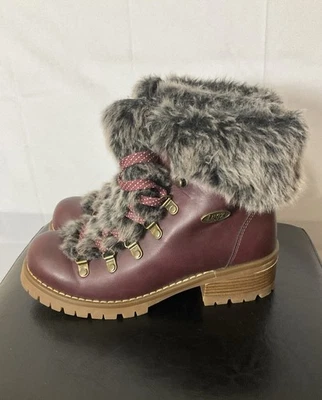 Lugz Faux Fur Lace Up Ankle Boots Women's Size 7.5 Brown - Image 1 of 4