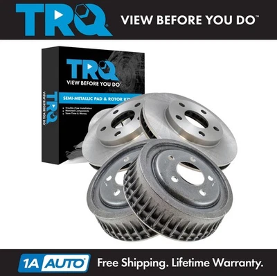 Juego de rotores de freno delanteros y traseros TRQ para Buick Chevrolet Oldsmobile Pontiac Foto 1 de 4