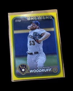 2024 Topps Series 1 - Brandon Woodruff #103 Yellow G3 - Picture 1 of 2