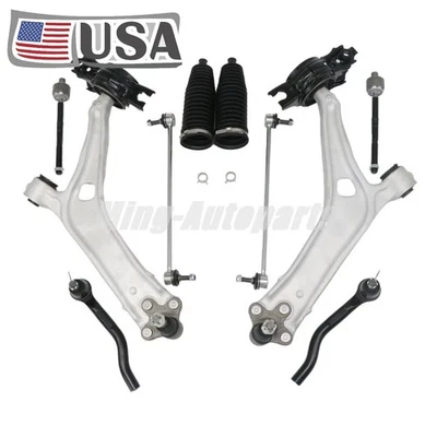 12Pc Front Lower Control Arm Ball Joint Links Tie Rod for 2018-22 Honda Accord - Image 1 of 4
