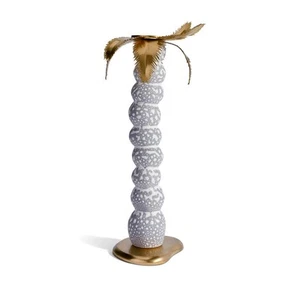 NEW L'Objet Haas Mojave Palm Candlestick Grey Large 20x32cm - Picture 1 of 4