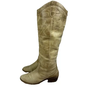 Steve Madden Mantel Leather Knee High Boots 10M Boho Western Coastal Cowgirl - Picture 1 of 16