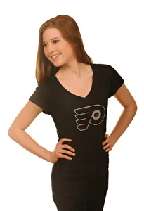 Camiseta Philadelphia Flyers Negra Cuello Lentejuelas | Talla XXL - Imagen 1 de 2