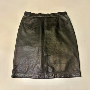 Alaia c. 1990 | Leather Mini Skirt - Picture 1 of 10