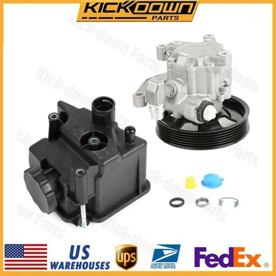 Power Steering Pump w/ Reservoir For Mercedes-Benz W204 C300 2010-2012 C350 E350 - Imagem 1 de 4