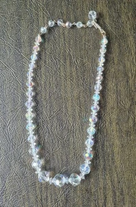 Vintage LAGUNA Aurora Borealis Halskette Halsreif facettierte Kristalle verstellbar - Bild 1 von 4