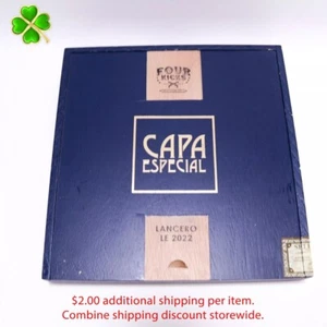 Caja de cigarros de madera vacía Capa Especial Lancero LE 2022 8" x 7,75" x 1,25" - Imagen 1 de 9