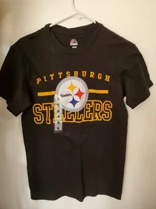 NFL Pittsburgh Steelers Majestic Men's T-Shirt - Black Size Small - Picture 1 of 2