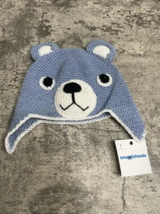 Kuschelkopf Blaubär gehäkelte Beanie Mütze 6-12 Monate neu mit Etikett - Bild 1 von 6