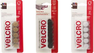 VELCRO Sticky Back Hook & Loop Adhesive Circles - Picture 1 of 10