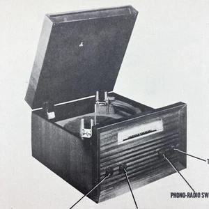1947 Monitor Phono Radio Model RA-50 Wire Schematic Repair Manual Vintage - Picture 1 of 2