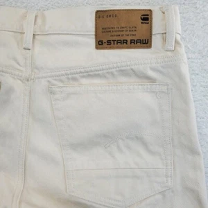 G Star Raw Men’s Triple A Regular Straight Jeans White denim Size 34x32 - Picture 1 of 13