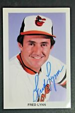 Fred Lynn 1985-88 Baltimore Orioles Signed Autographed 3x5 Postcard Color Photo